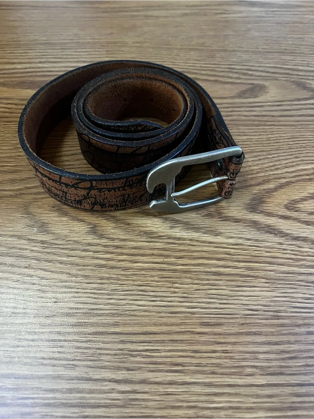 Fender Men's Brown Patterned Leather Belt Size 40